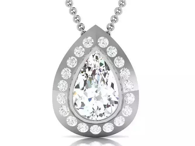Solitaire pendant 3dm stl render detail 3D print model 3D print model