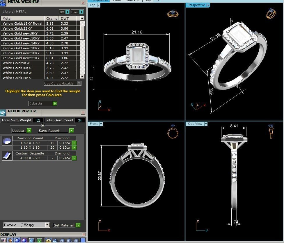 Solitaire ring 3dm stl render detail 3D print model 3D print model_6