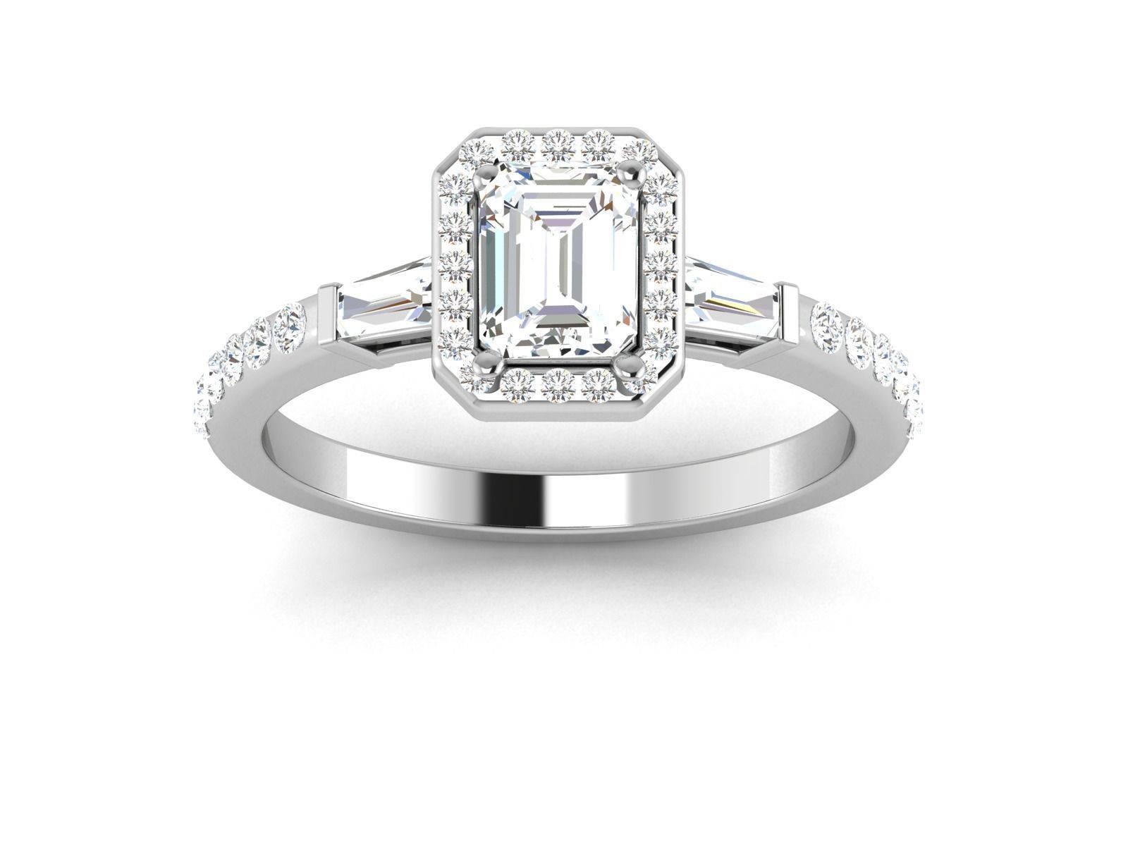 Solitaire ring 3dm stl render detail 3D print model 3D print model_5