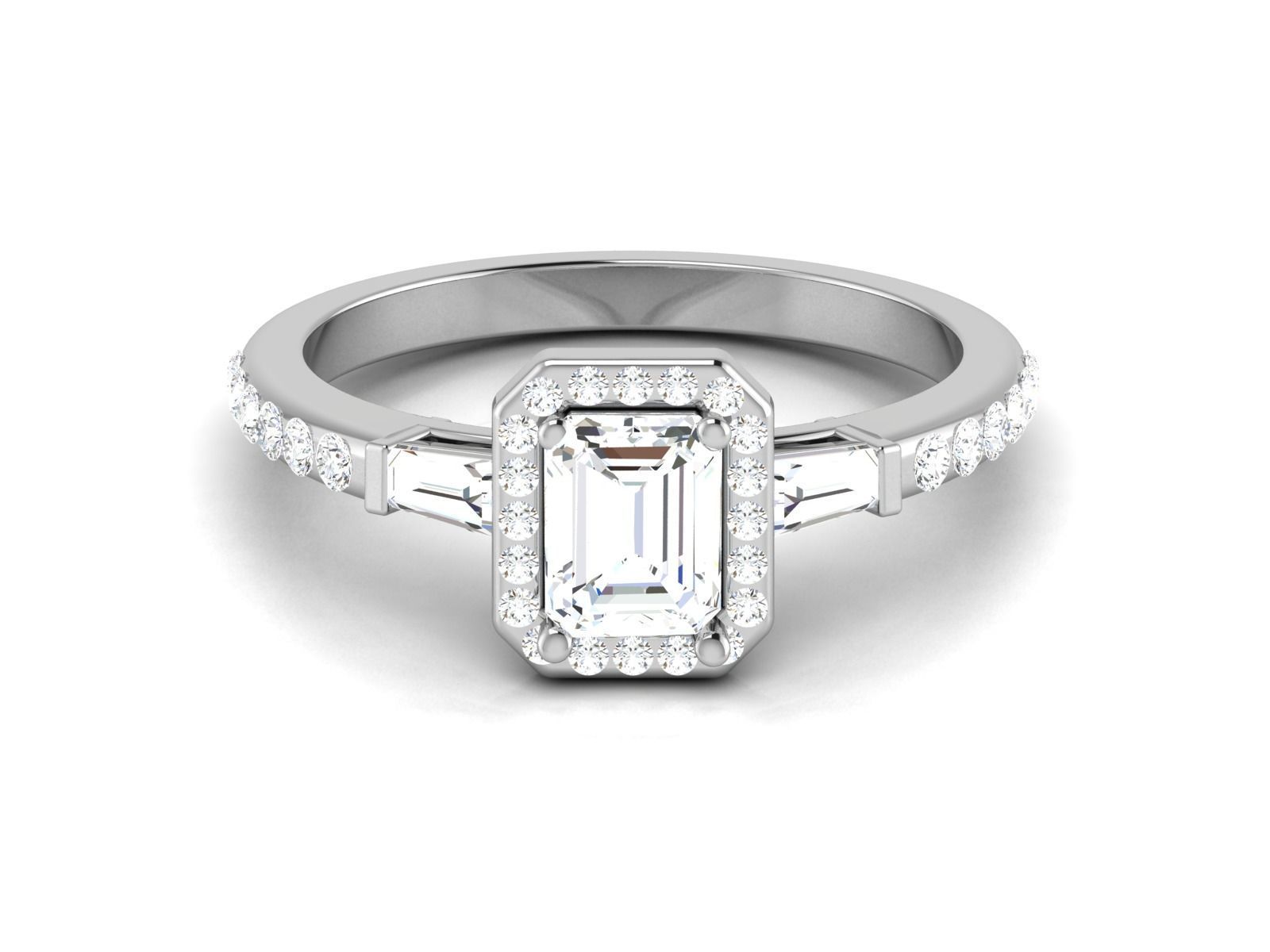 Solitaire ring 3dm stl render detail 3D print model 3D print model_3