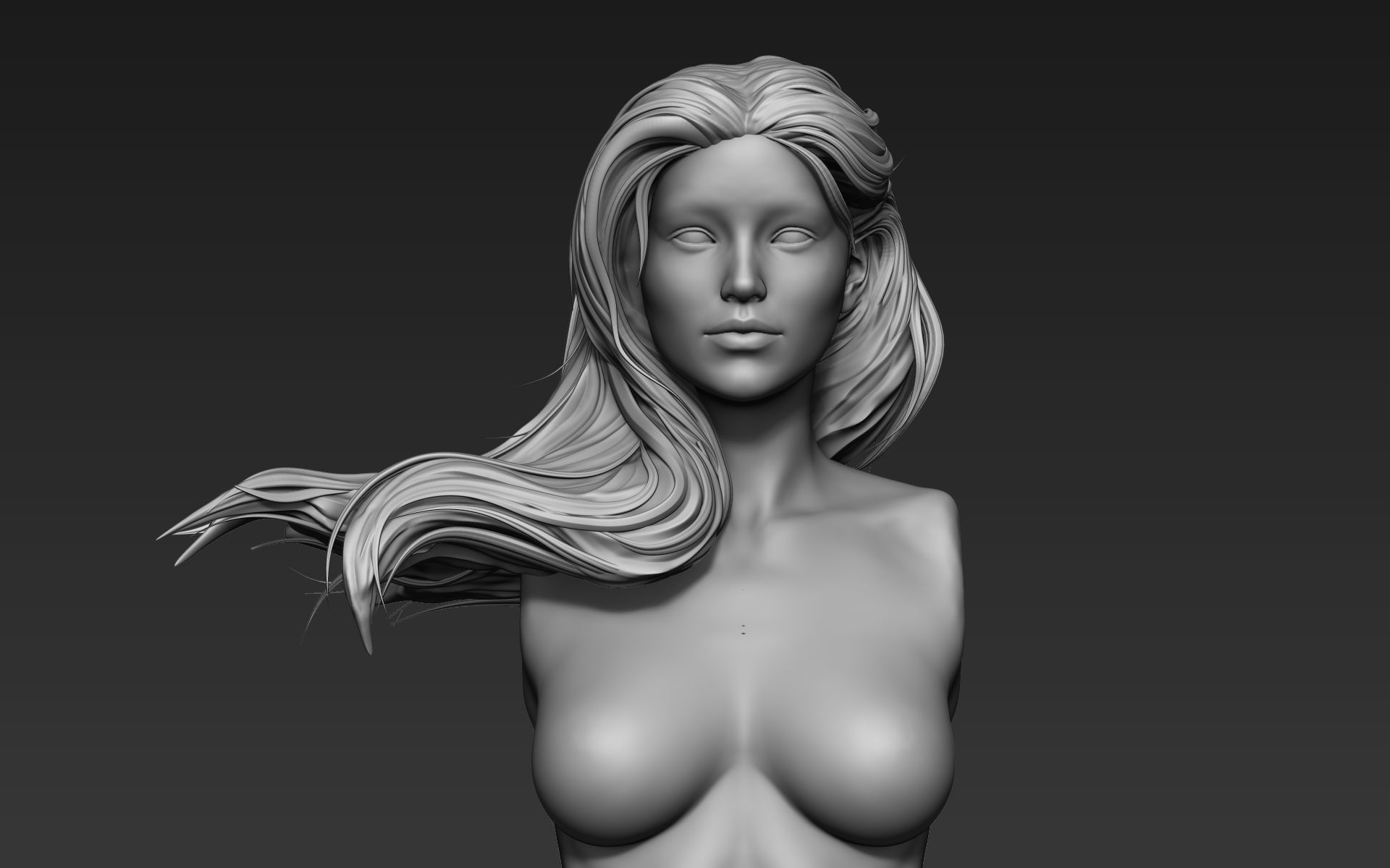 Zbrush Hair Sculpt 05 3D model_1