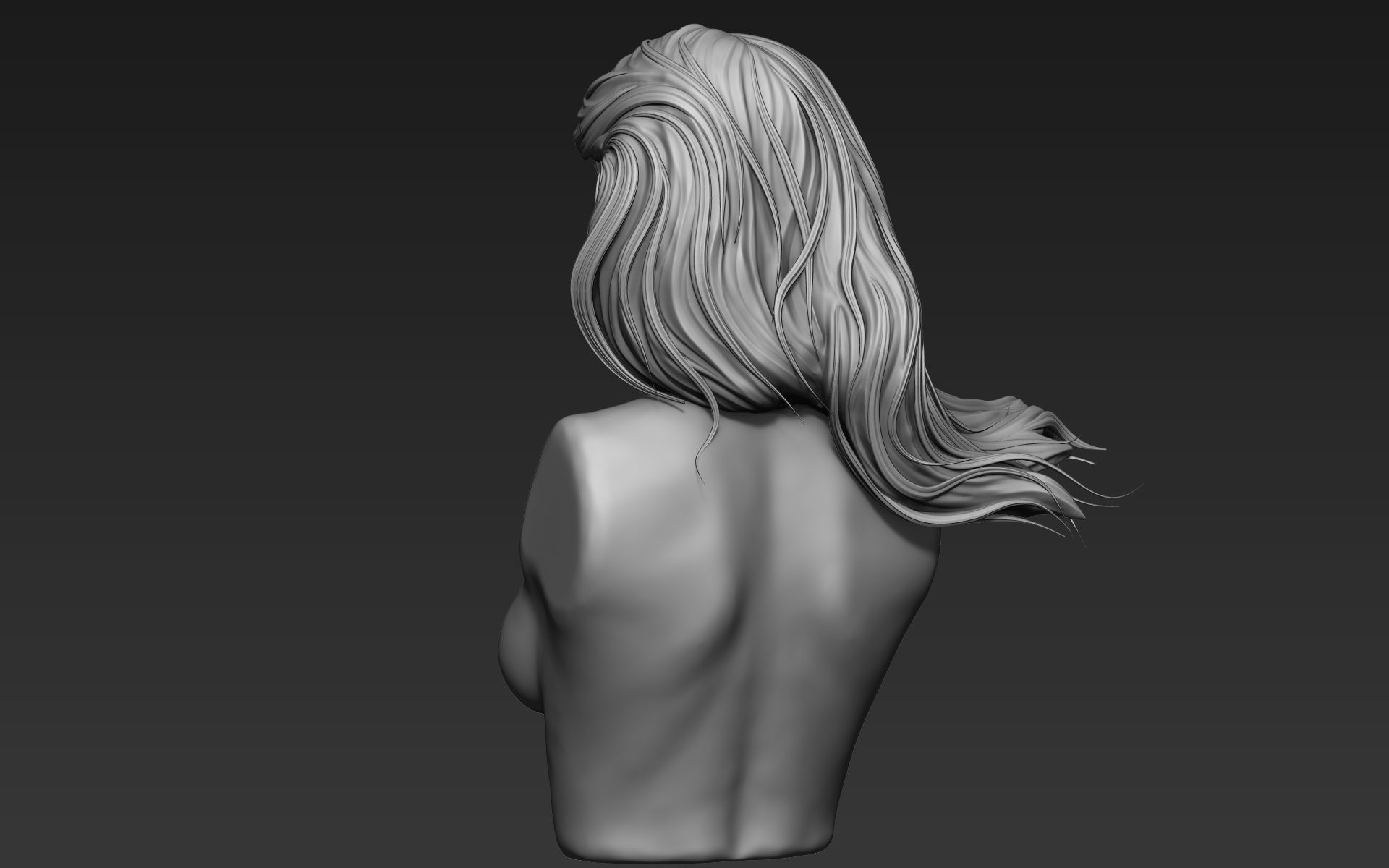 Zbrush Hair Sculpt 05 3D model_3