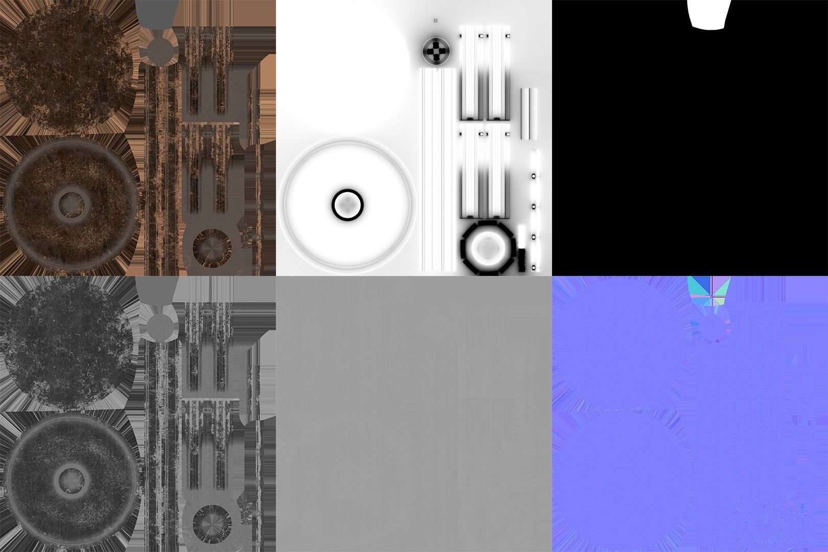 VINTAGE DARK BROWN THONET STYLE TABLE with 2 texture sets Low-poly 3D model_10