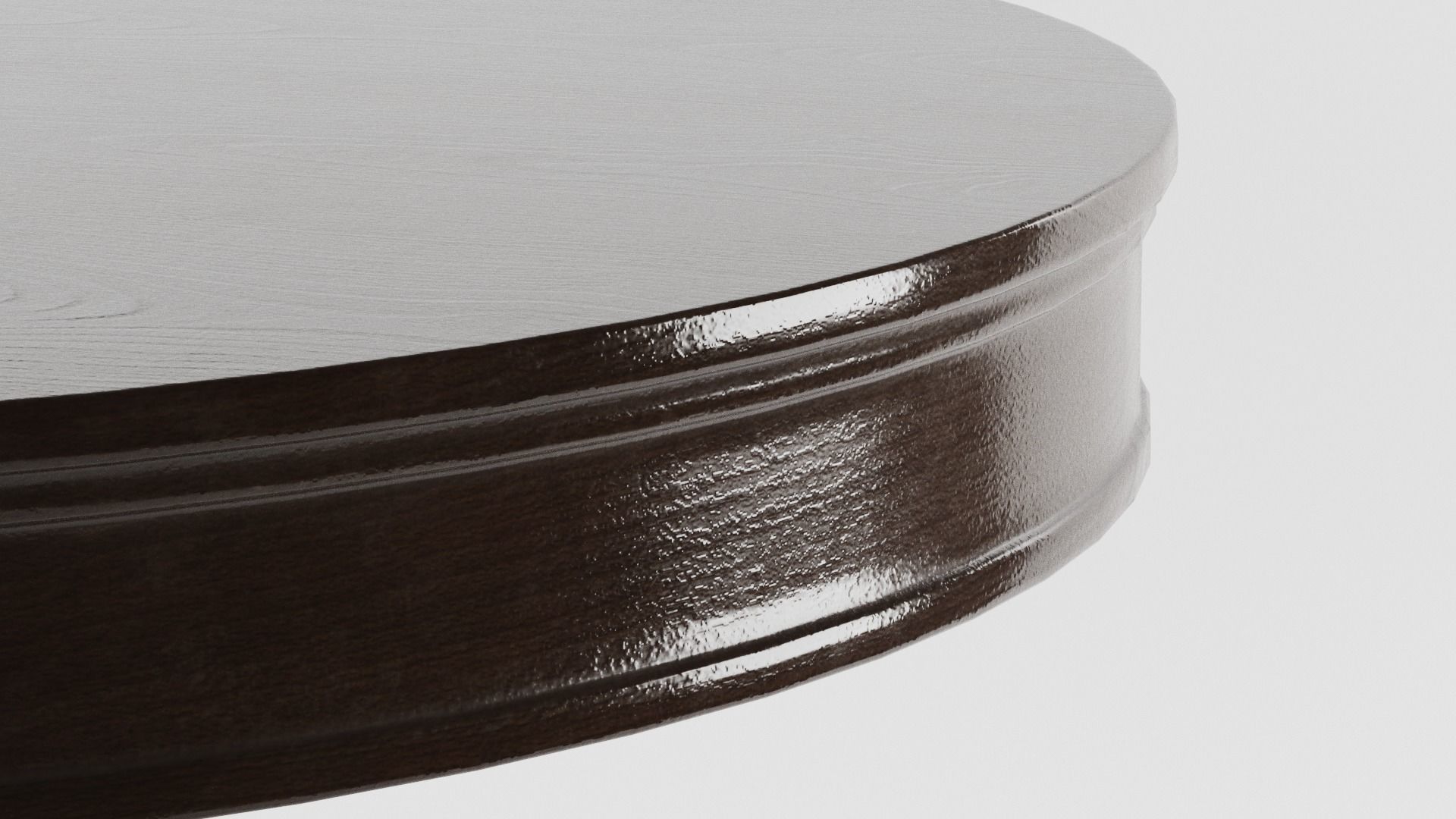 VINTAGE DARK BROWN THONET STYLE TABLE with 2 texture sets Low-poly 3D model_3