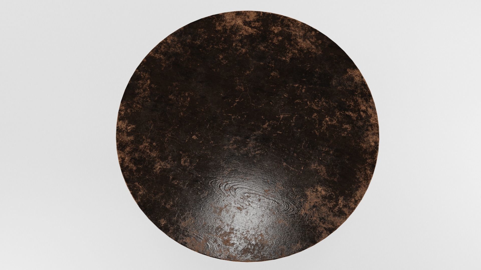 VINTAGE DARK BROWN THONET STYLE TABLE with 2 texture sets Low-poly 3D model_9