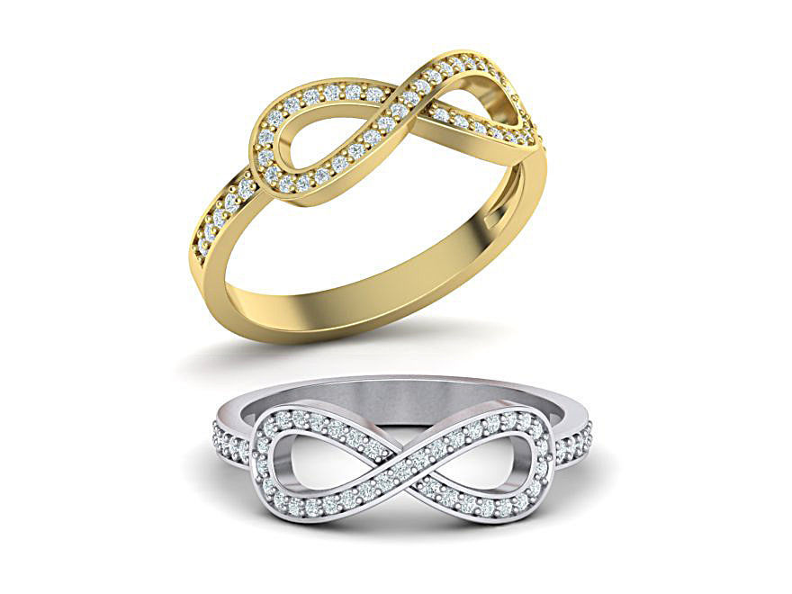 Infinity Tiany ring 0063v2  3D print model 3D print model_1