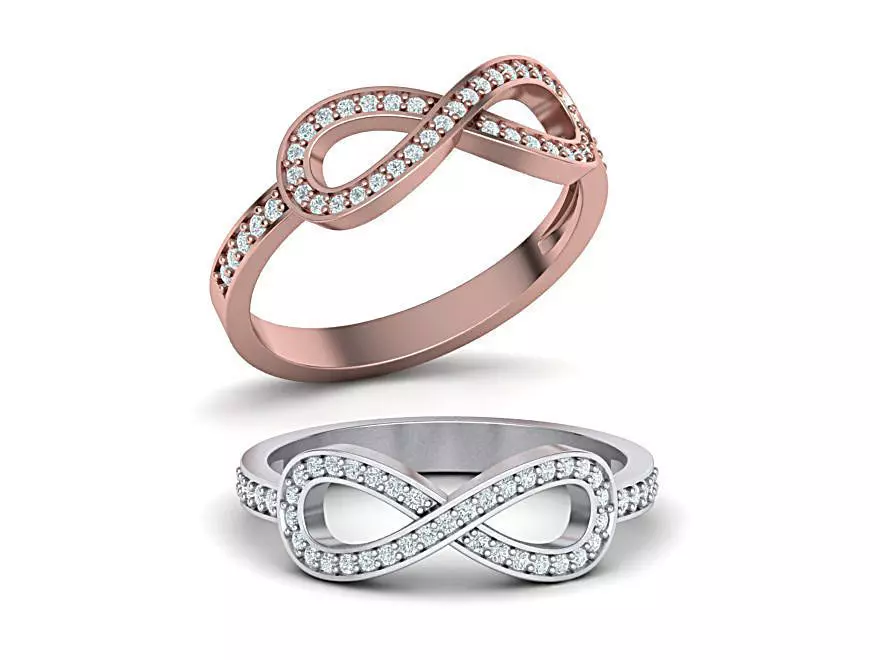 Infinity Tiany ring 0063v2  3D print model 3D print model_0