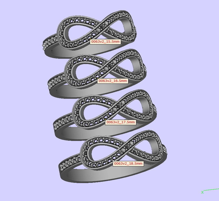 Infinity Tiany ring 0063v2  3D print model 3D print model_3