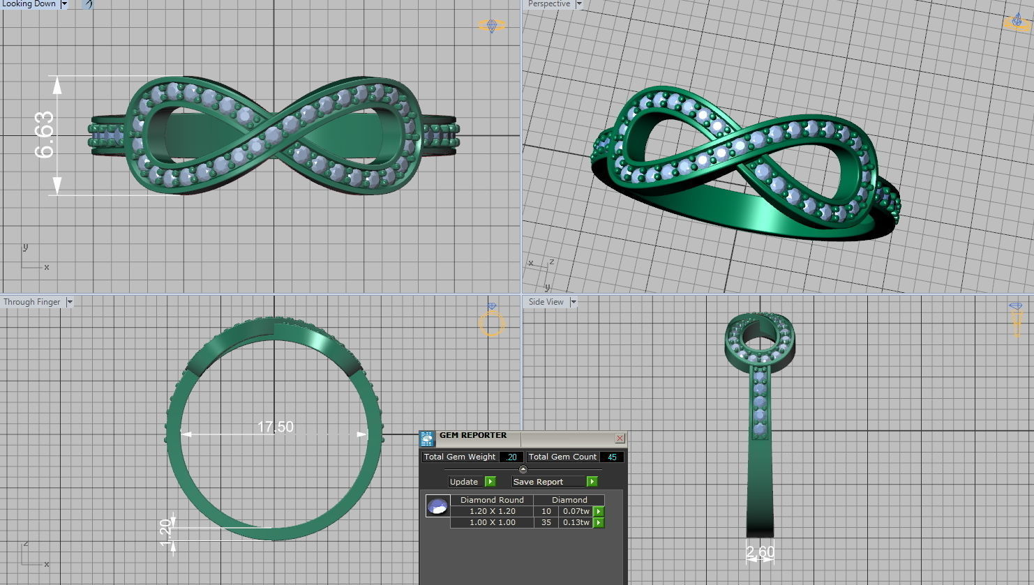 Infinity Tiany ring 0063v2  3D print model 3D print model_2