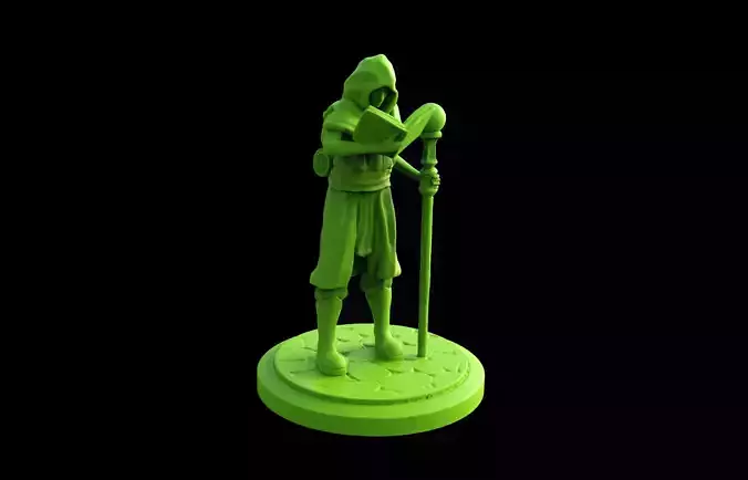 3d Printable Wizard Apprentice Miniature