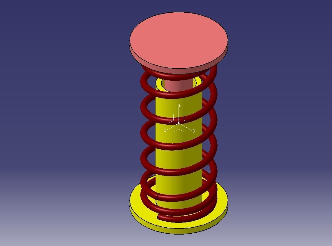 spring compression  3D model_1