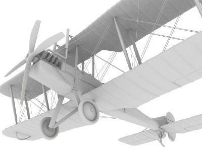 Royal Aircraft Factory BE2c Clay 3D model_3