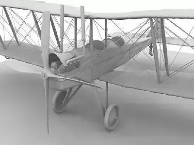 Royal Aircraft Factory BE2c Clay 3D model