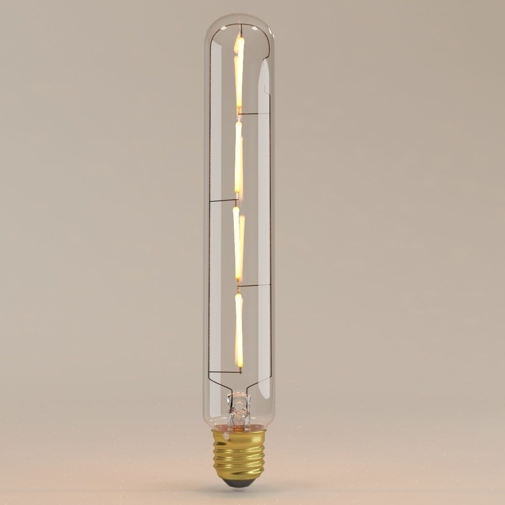 Decorative Edison Tube Bulb 185mm LED E24 3D model_3