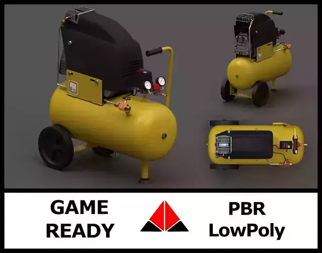 Air compressor 1 Low-poly 3D model