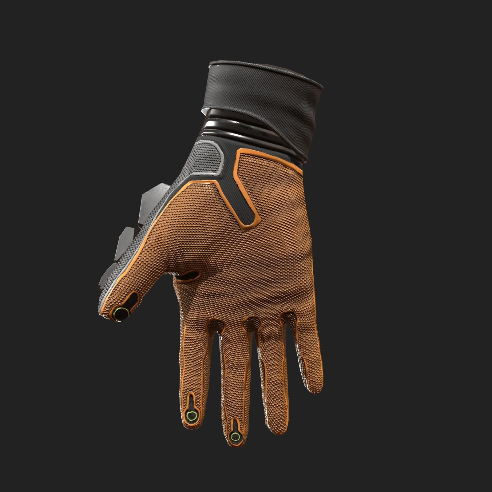 Scifi Gloves ver2 Low-poly 3D model_2