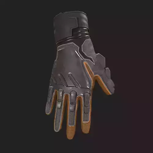 Scifi Gloves ver2 Low-poly 3D model