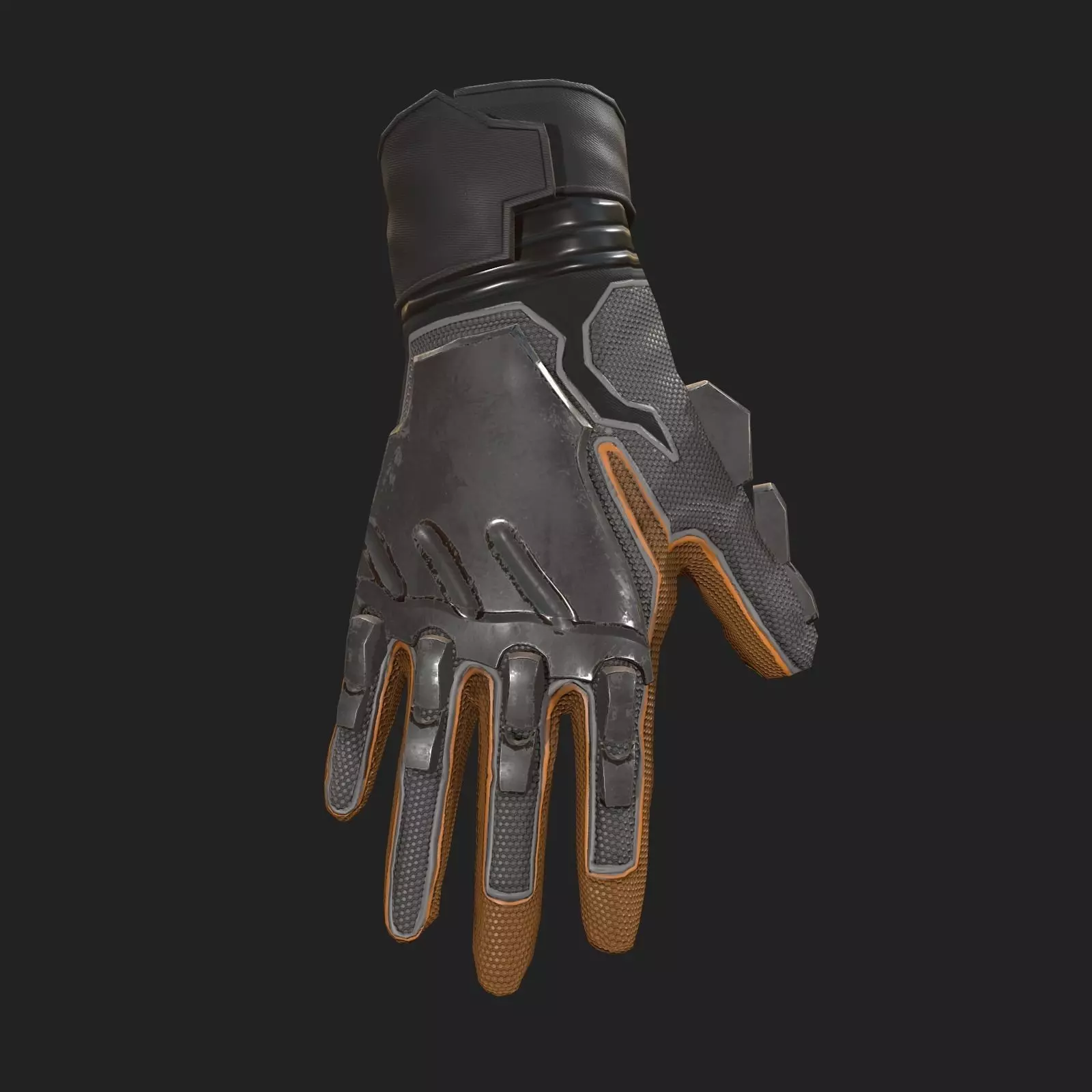 Scifi Gloves ver2 Low-poly 3D model_0