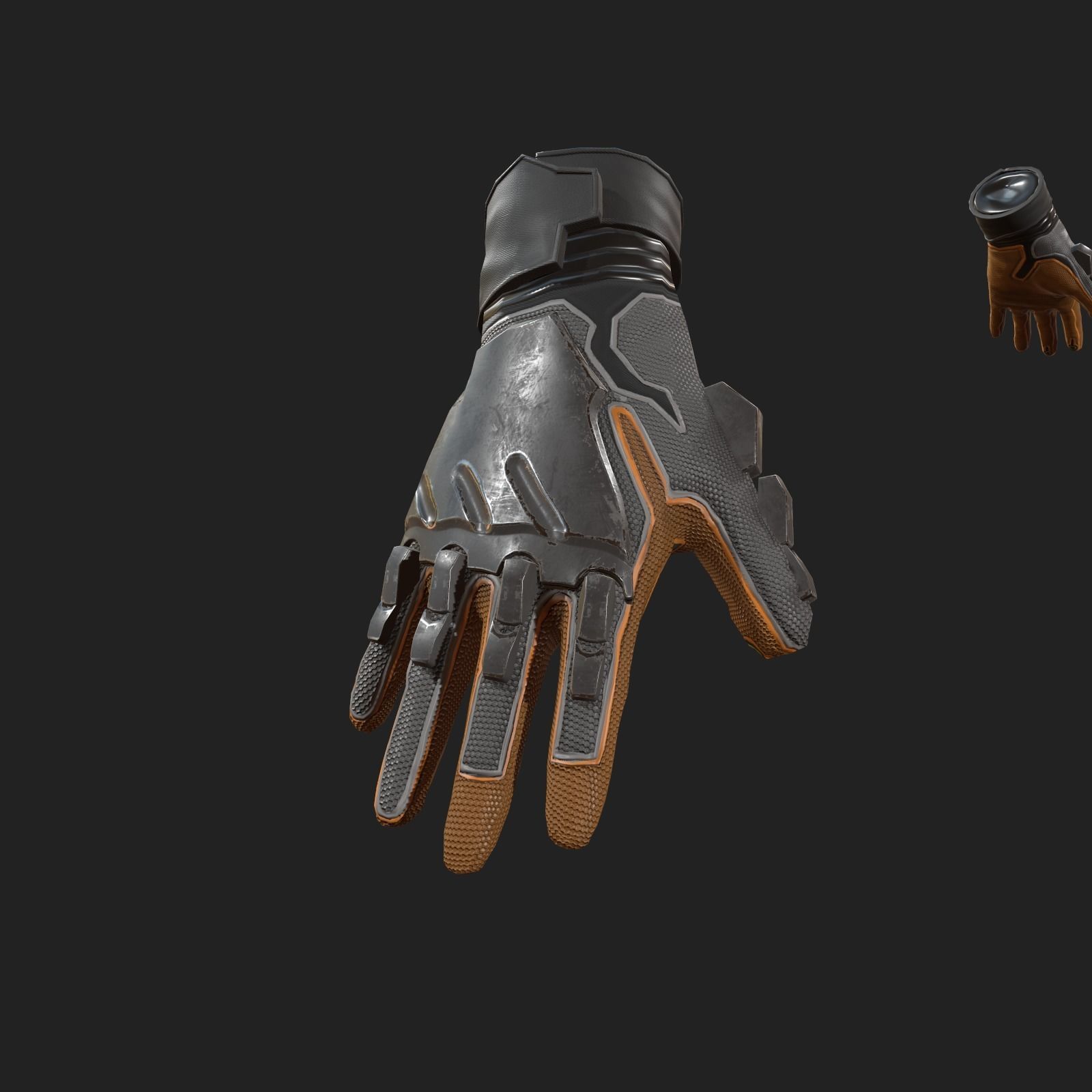 Scifi Gloves ver2 Low-poly 3D model_1