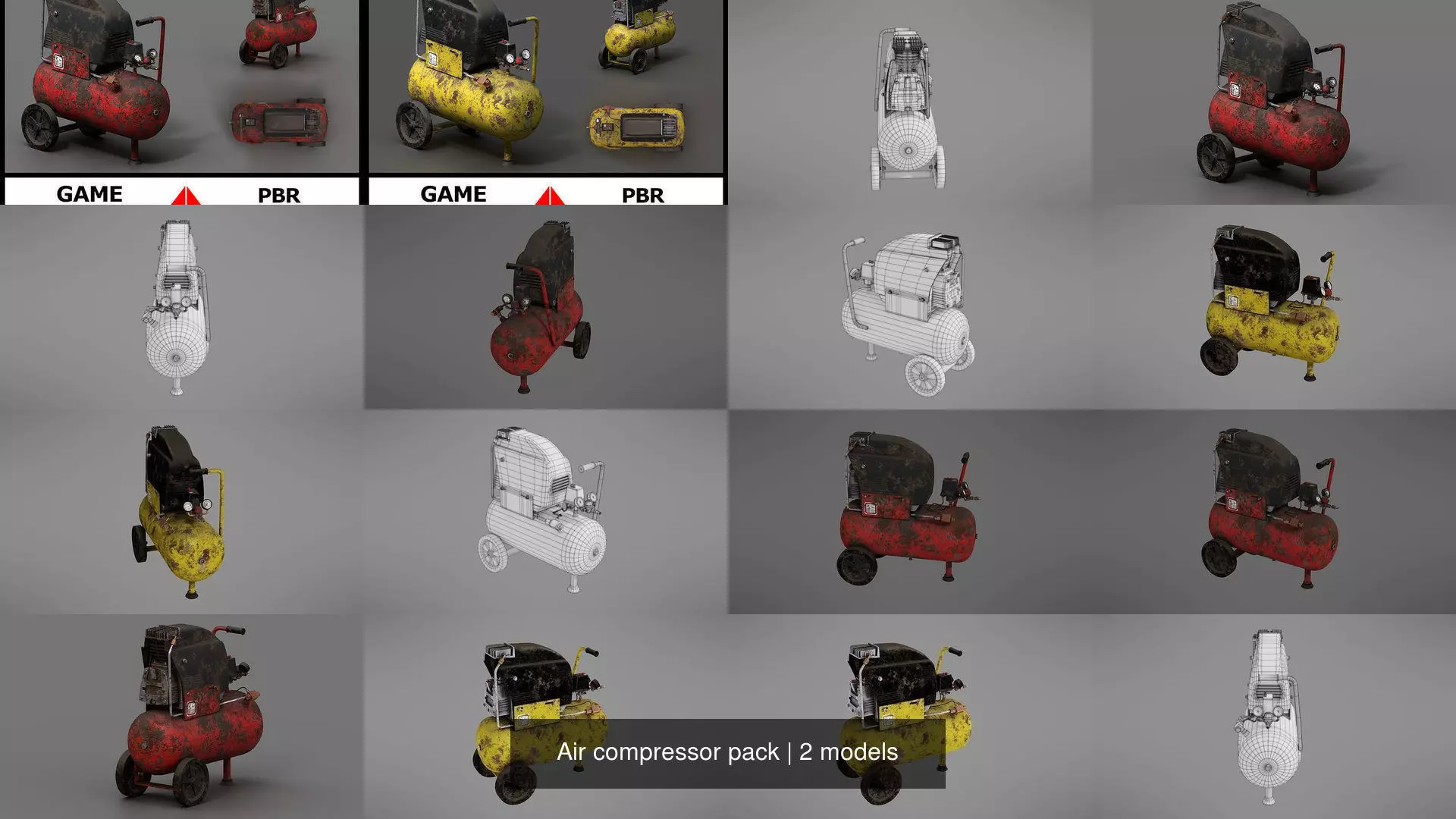 Air compressor pack 3D Model Collection_6