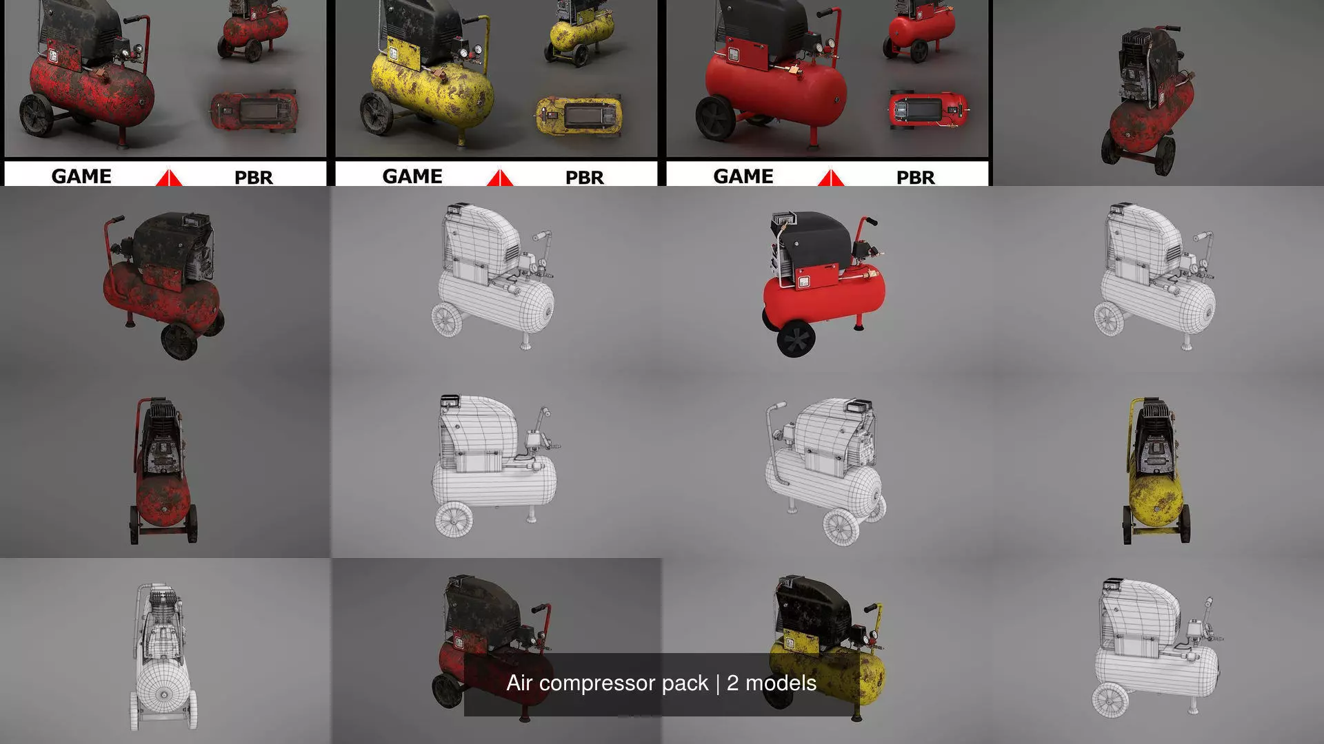 Air compressor pack 3D Model Collection_5