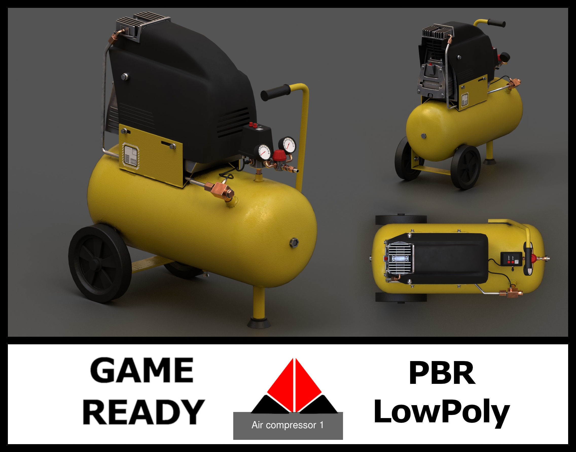 Air compressor pack 3D Model Collection_10