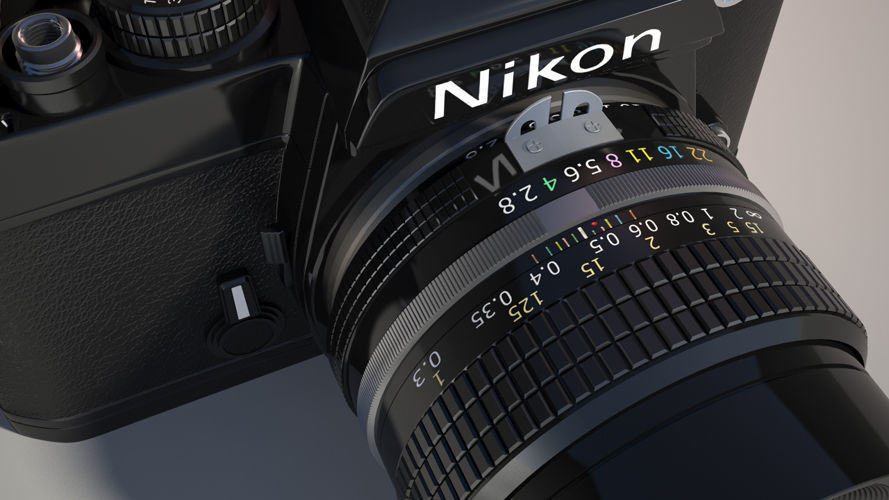 Nikon FE Mental Ray 3D model_5
