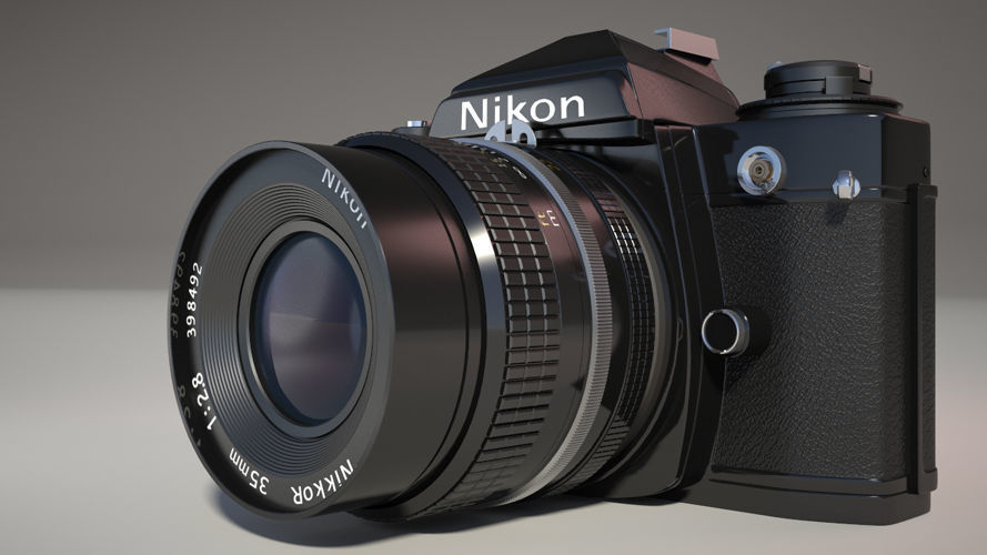 Nikon FE Mental Ray 3D model_3