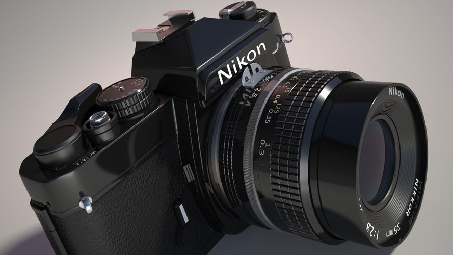 Nikon FE Mental Ray 3D model_2