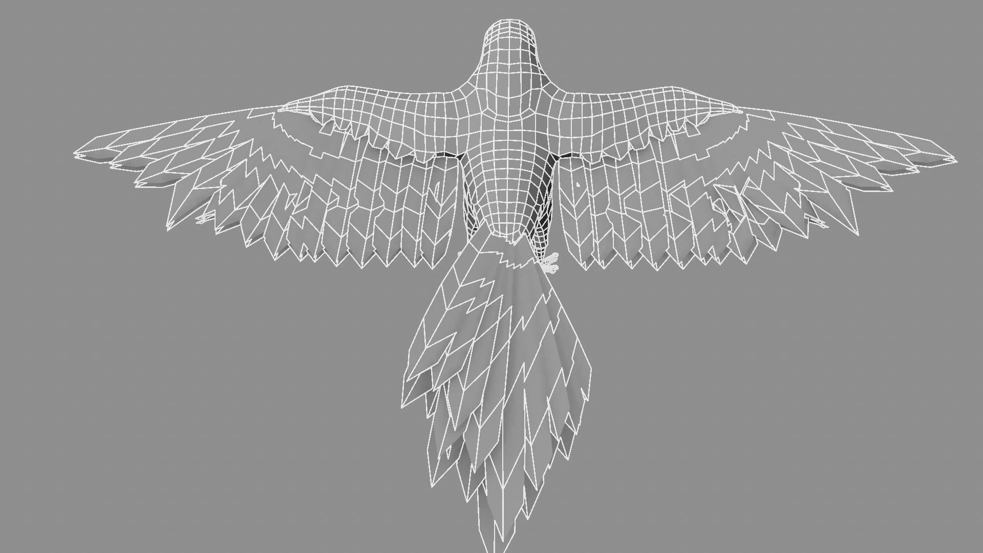 Gold Macaw 3D model_3