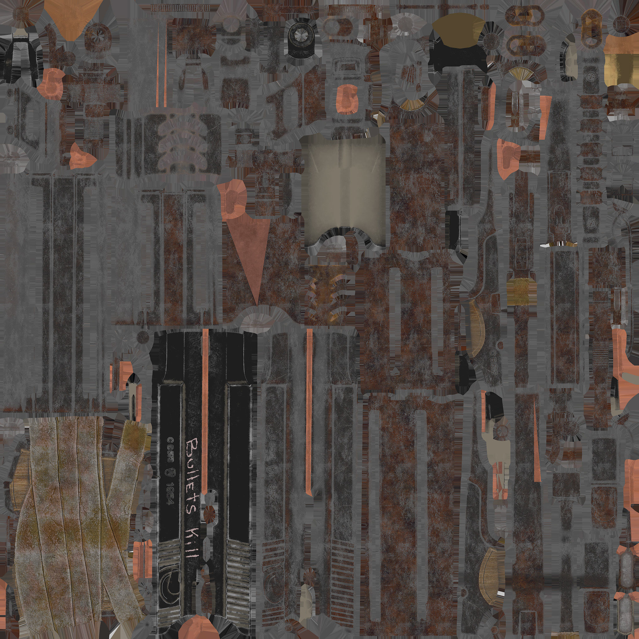 Stechkin gun Low-poly 3D model_5