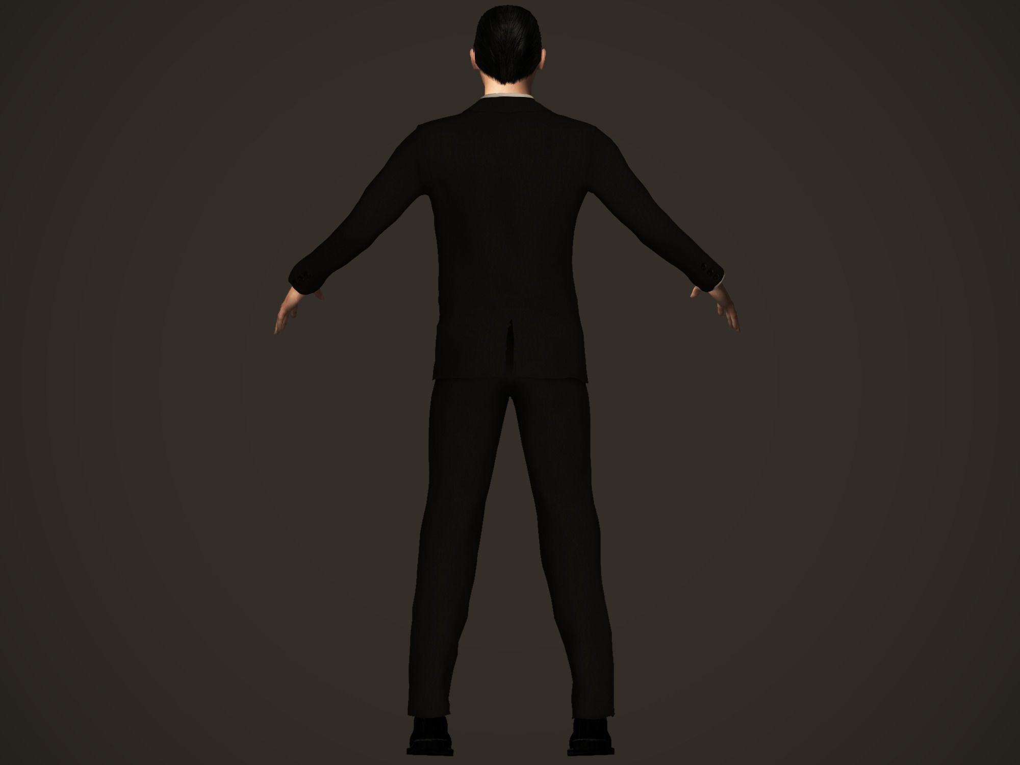 Office man character Free low-poly 3D model_3