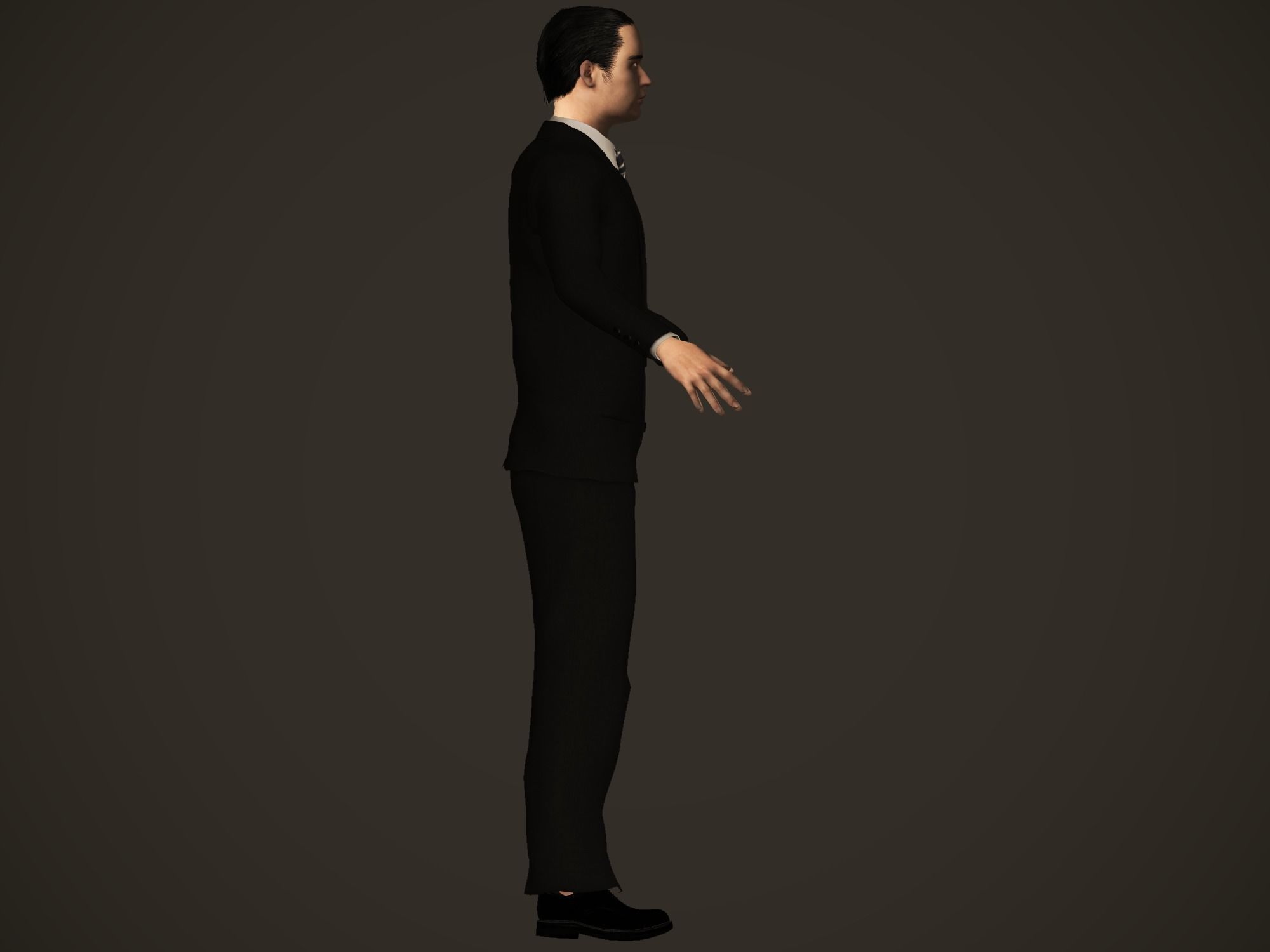 Office man character Free low-poly 3D model_4
