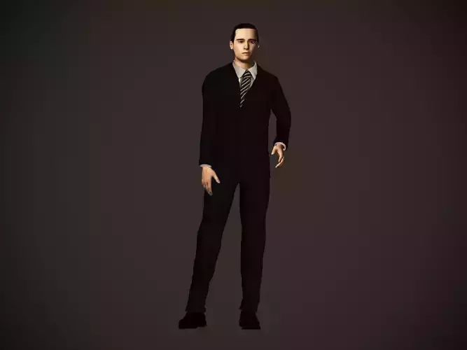 Office man character Free low-poly 3D model Office man character Free low-poly 3D model