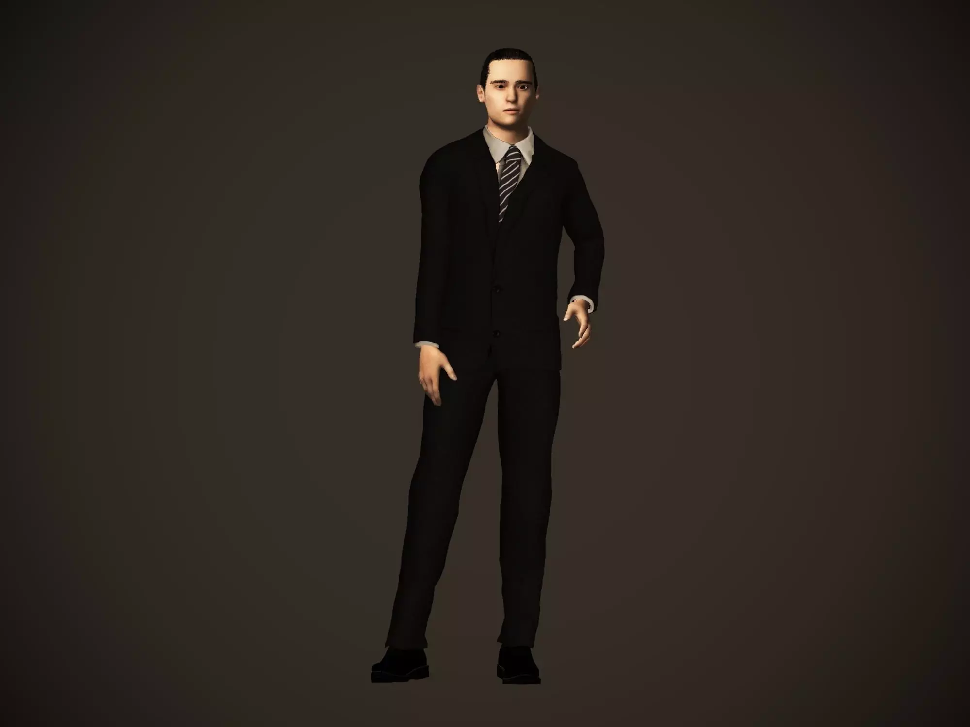 Office man character Free low-poly 3D model_0