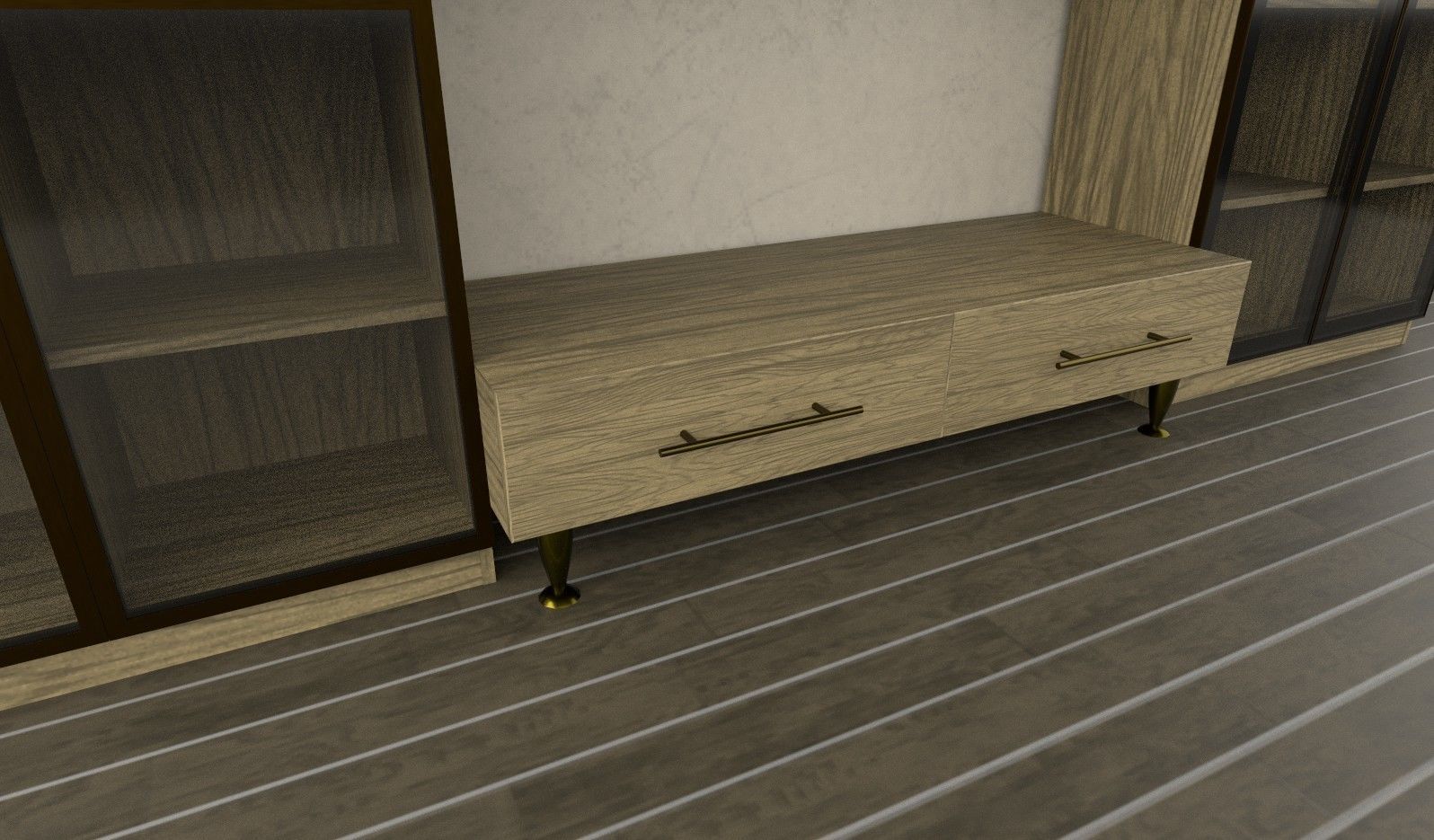 TV Stand 3D model_4