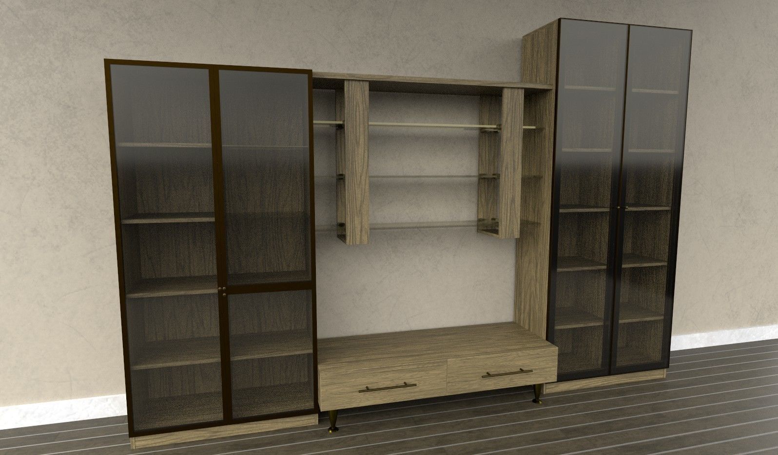 TV Stand 3D model_1