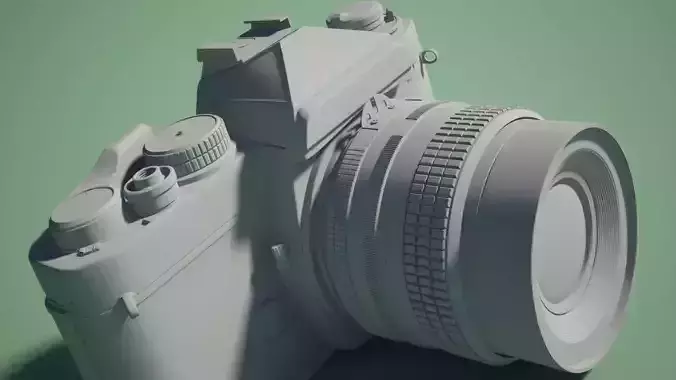 Nikon FE Grey Mental Ray 3D model