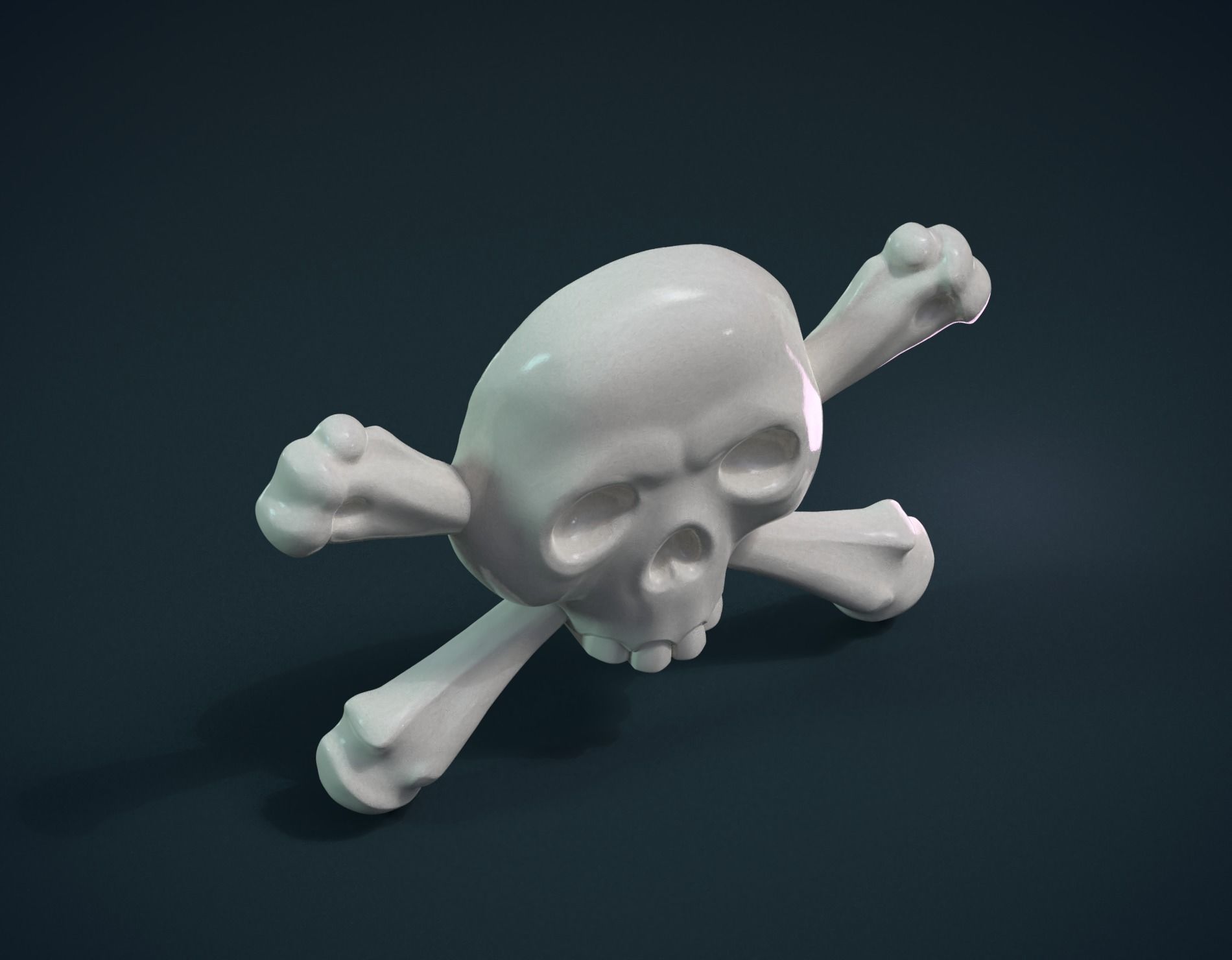 Simple skull relief 3D print model_4