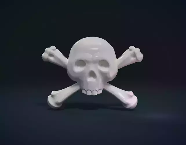 Simple skull relief 3D print model