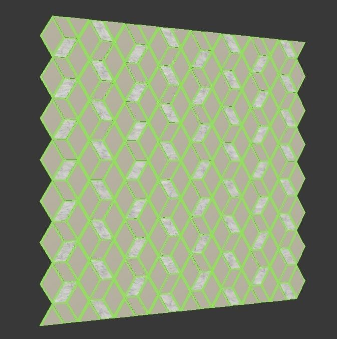 Decor geometric pattern 3D model_3