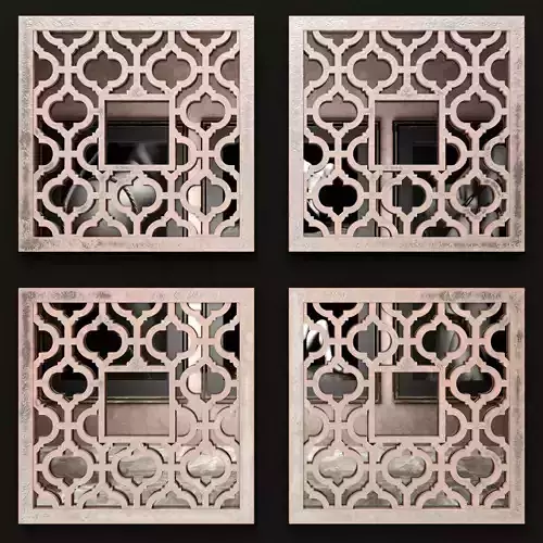 Decor set of four decorative squares