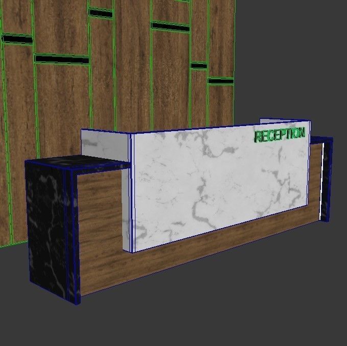 Reception desk 3D model_6