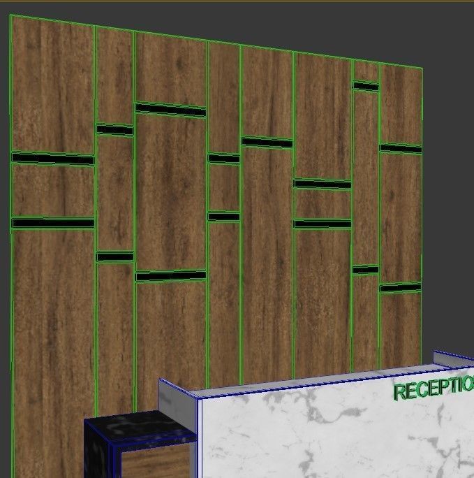 Reception desk 3D model_7