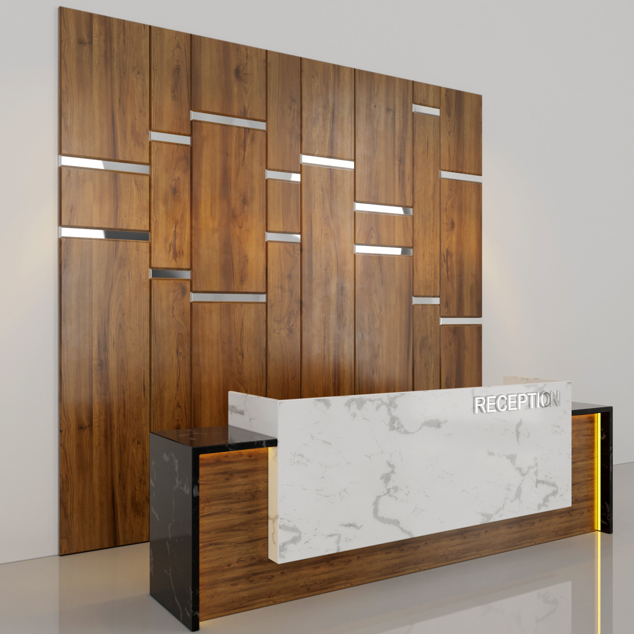 Reception desk 3D model_1