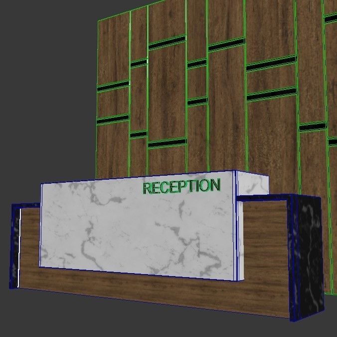 Reception desk 3D model_4