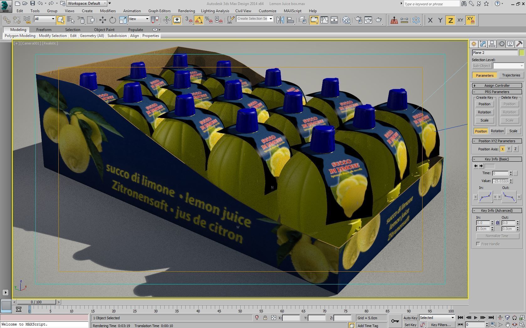 Lemon Juice box Mental Ray 3D model_4