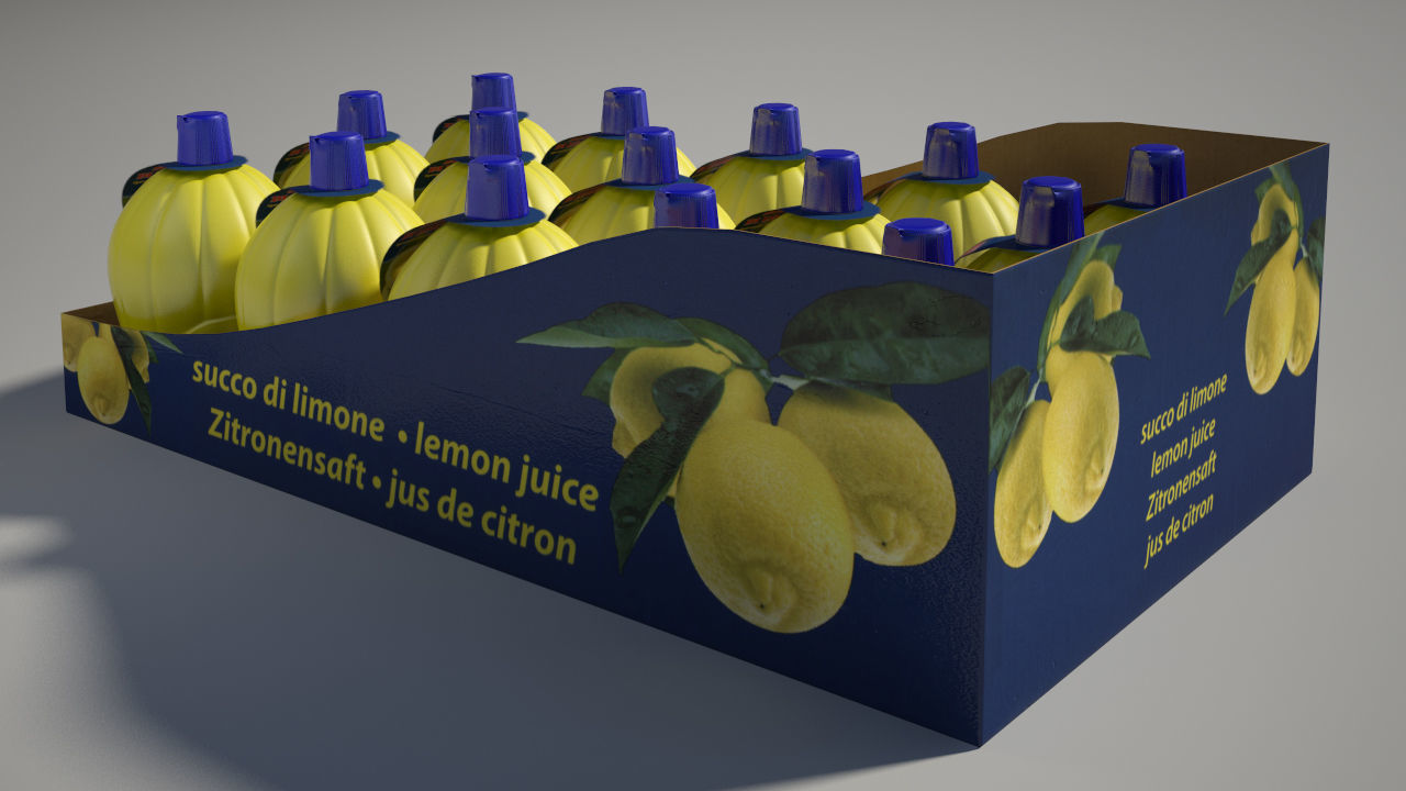 Lemon Juice box Mental Ray 3D model_3