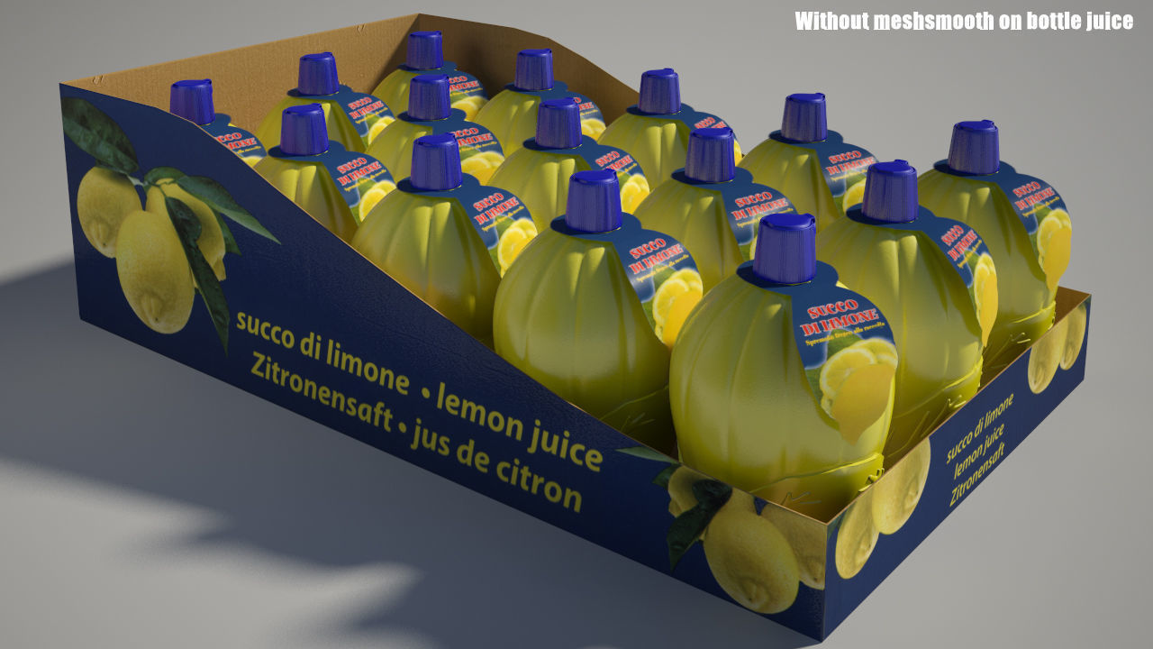 Lemon Juice box Mental Ray 3D model_1