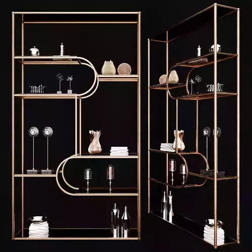 Shelf 3D model with shelves